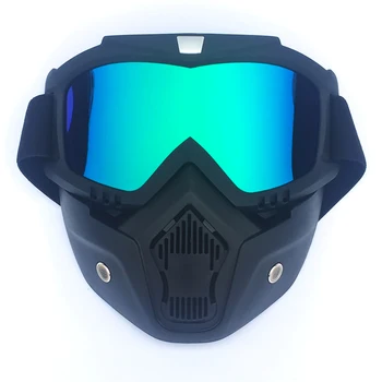 Jazda na bicykli Masku na Tvár Odnímateľný Okuliare Motocykel Proti znečisteniu Anti-UV protiprachová Pol Prilba na Snowboard Masky aktívne uhlie