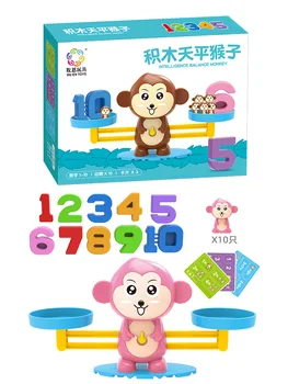 Montessori Prospech Inteligencie Hračka Opice Rovnováhu Rozsahu Hra Technológie učebná pomôcka Matematické Vzdelávacie Hračky pre Deti, Dieťa