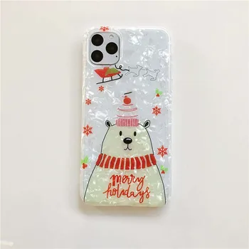 Vianočné Lesk Sen Shell Telefón puzdro Pre iPhone 11 12 mini 11Pro Max Stojan, Držiak Veselé Vianoce Kryt Pre Apple 12 pro max