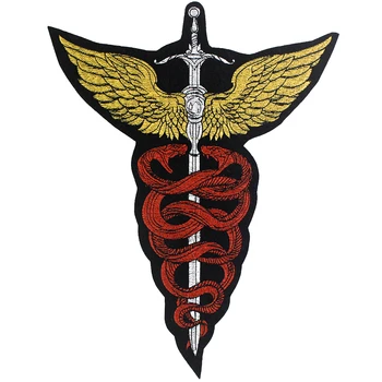 Hady Krídla Meč Výšivky Punk Biker Škvrny Oblečenie Nálepky Žehlička na Oblečenie Príslušenstvo Odznak
