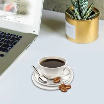 HUGSIDEA Módne Piť Tácky na Mape Sveta 3D Tlač Domov Jedálenský Mäkké Placemat Dekor Príslušenstvo Šálku Kávy Mat Nepremokavé Čaj Pad