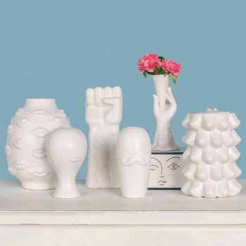 Nordic biele keramické tvorivé Muses socha domova remesiel miestnosti dekorácie ročníka, porcelánové figúrky, svadobné dekorácie, darčeky
