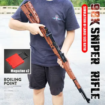 PLESNE KRÁĽ Zbraň Série Stavebné Bloky Desert Eagle Pištole Mauseres 98K Sniper Puška Model Zbraň Tehly Deti Hračky Narodeninám