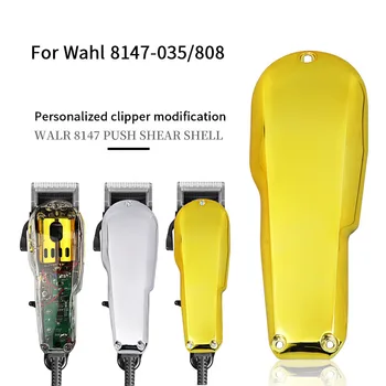 Holič profesionálne elektrické hair clipper PC kryt zastrihávač nôž predný kryt pre Val 8147-035 808 transparentné zlata a striebra