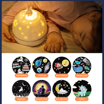 LED Nabíjateľná Hviezdne Nebo Projektor Nočné Svetlo Vesmíru Farebné Blikajúce Hviezdy Deti Baby Darček pre Dieťa a Deti Izby 45P
