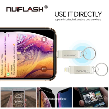 Usb Flash Disk kl ' úč Pre iPhone 6series/7/7Plus/8/X Usb/Otg/Lightning 2 v 1 Pen Drive Pre iOS Externé pamäťové Zariadenia