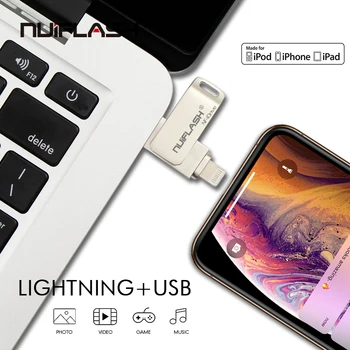 Usb Flash Disk kl ' úč Pre iPhone 6series/7/7Plus/8/X Usb/Otg/Lightning 2 v 1 Pen Drive Pre iOS Externé pamäťové Zariadenia