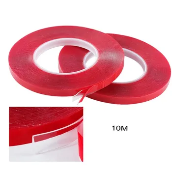1Roll=10Meter Nail Art Lepiacej Pásky, Nálepky obojstranné Červená Film Pásky, Nálepky Na Nechty Ukazujú Polica Manikúra Dekorácie Nástroj