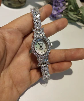 Hermosa Perfektné Dámske Náramkové hodinky Quartz Módne Šperky Hodinky Pre Lady Party Náramok 8 Palcov HS0013W