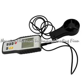 Vrecko HT-9819 mini merací prístroj na meranie anemometer rýchlosť vetra doprava merač, Digitálny LCD CFM/CMM Thermo Anemometer