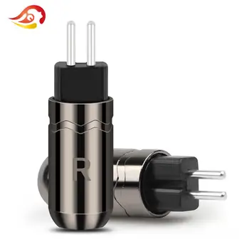 QYFANG Hliníkovej Zliatiny Konektor Audio Jack, Ródium/Pozlátené Slúchadlá 0.78 mm Pin Drôtu Konektor Adaptéra Pre UM3X W4R UE18 Slúchadlá