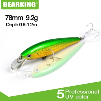 Bearking Vynikajúce 78 mm/9.2 g ponoriť 0.8-1.2 m rybárske náčinie nový model,ideálny akcie minnow pozastavenie návnadu 5 farieb pre vybrať