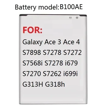 Batéria B100AE Pre SAMSUNG Galaxy Ace 3 Ace 4 S7898 S7278 S7272 S7568i S7278 i679 S7270 S7262 i699i G313H G318h