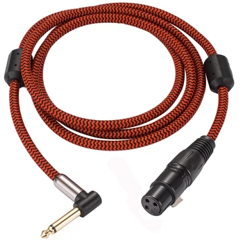 Pre fanúšikov Audio Kábel MONO 6.35 mm XLR 3 Kolík Žena pre Kondenzátorových Mikrofónov Tienený Kábel XLR F do 1/4