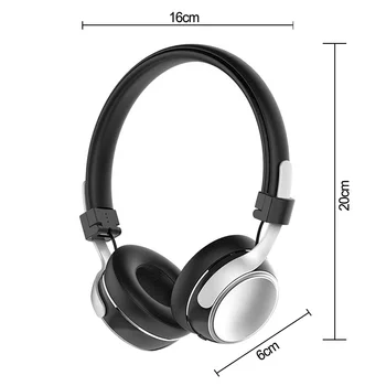 Aktívnym Potlačením Hluku Bezdrôtové Bluetooth Slúchadlá Skladacia Over-ear Prenosný Headset pre Telefóny Hudby s Mic