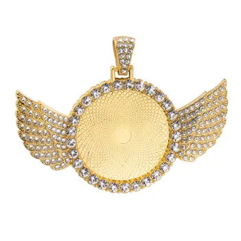 30PCS 30 mm Diamant Krídla Prívesok Nastavenia Cabochon Základňu Pre Náhrdelníky Keychains Remesiel DIY Šperky Výrobu Komponentov Zistenia