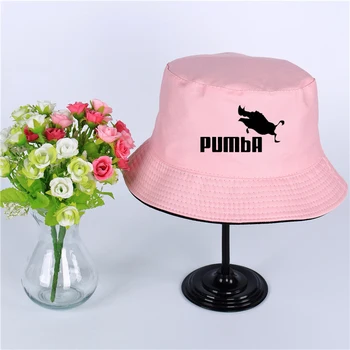 Pumba Logo Letný Klobúk Ženy Mens Panama Vedierko Hat Pumba Dizajn Plochý Slnečná Clona Rybársky Klobúk Rybár