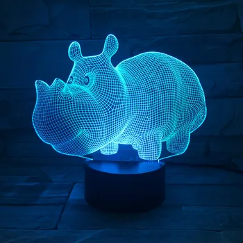 Hipo 3d Led Nočné Svetlo Senzora Dieťa Prítomné Farby Dekorácie Spálňa Atmosféru Nočného stolná Lampa Hipo