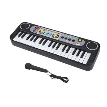 37-Key Elektronické Varhany Digitálny Kľúč Rada Klavír Hudobné Nástroje Deti Hračka S Mikrofónom