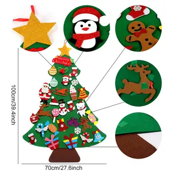 Urob si sám Cítil Vianočný Strom Vianočný Dekor pre Domáce Navidad 2021 Nový Rok Darčeky pre Deti Cristmas Ozdoby Navidad Natal Vianočný Strom
