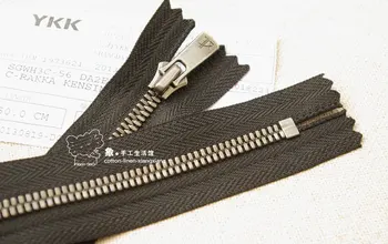 DIY ručné peňaženky, obuv, doplnky, 5 # YKK antické striebro zips kukurica zuby EXCELLA vysoká 25 ~ 50 cm