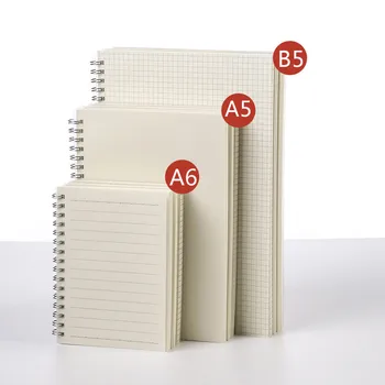 A6/A5/B5, Špirála Priehľadný Kryt Notebook Papelaria Papiernictvo Malé Denník, Zápisník Bodkované Mriežky Prázdne Plánovač Programov Školy