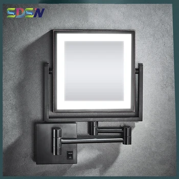 LED Kúpeľňa Zrkadlo SDSN Skladacie Vaňa Kozmetické Zrkadlá na Stenu Nabitá LED Kúpeľňa Zrkadlá Kvality Mosadz LED Vaňa Zrkadlo