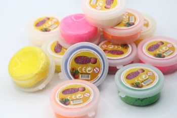 12 pc Zábavné gummy vložiť flexibilné vzduchu sušené Hlúpe Putty Plavidlá HOBBY hračky 20 g farby