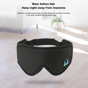 Skladacie Bezdrôtová V5.0 Spánku Slúchadlá 3D Spánku Očná Maska Kryt Tieni Eyepatch Relaxačnú Masáž Očí
