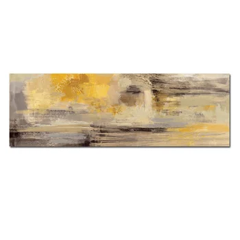 Abstrakt zlatožltý Olej, Maliarske Plátna Plagáty a Vytlačí Moderný Škandinávsky Wall Art Obrázky Obývacia Izba Dekor Cuadros