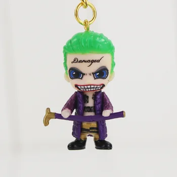 5 ks/Veľa Samovražedné Komando Keychain Keyring Joker Harley Quinn Obrázok Hračky Cartoon Prívesky