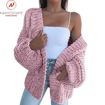 Móda Ženy Jar Jeseň Svetre Duté, Dizajn Tvaru Dlhý Rukáv Pevné Farba Pohodlné Cardigan Kabát