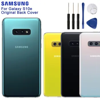 Pôvodné Samsung Sklo Bývanie Zadný Kryt Prípadoch Pre SAMSUNG Galaxy S10e SM-G9700 Telefón Zadné Dvierka Batérií Nástroje
