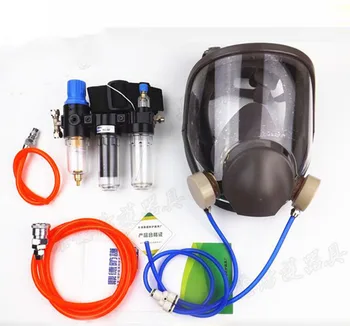3-V-1 Plynová Maska, Chemcial Funkcia privádzaného Vzduchu Fed Bezpečnosti Respirátor Systém S 6800 Plnú Tvár priemysel