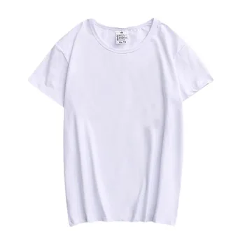 2021-krátke rukávy t-shirt mužov a žien prázdne jednofarebné bavlnené tričko sublimačná t-shirt