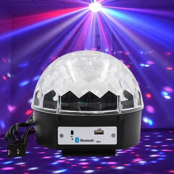 Aktivované zvukom Rotujúce Disco Ball DJ Party Svetlá 6W RGB Fáze Svetlo Na Vianoce Svadba Diaľkové Ovládanie Hudby Magic Ball Auta