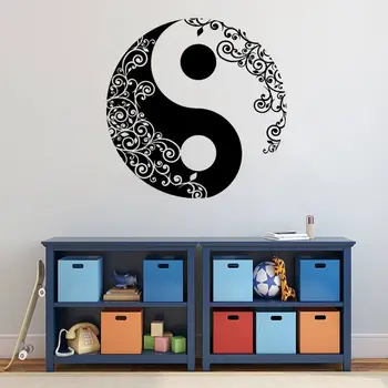 Yin Yang S Jedinečným Dizajnom Na Stenu Odtlačkový Nálepky Jogy Meditácie Miestnosti Dekorácie A001973