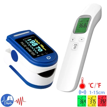Prenosný Mini Kyslíka v Krvi, Sýtosť Test Oximeter, Non-kontakt Infračervený Ušný Tepla Ušný Teplomer Pre Deti