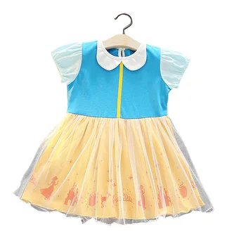 Disney Deti Šaty pre Dievčatá Snow White Princezná Šaty Vianoce, Halloween detské Oblečenie Letné Šaty Elegantné Oka Luk