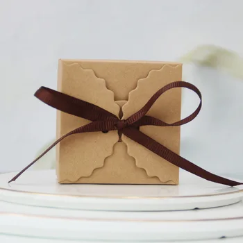 12PCS Nové DIY Kraft Papier Box Darčeka pre Svadobné Zdvorilosti Narodeninovej Party Candy Dragee Cookies Vianočný Večierok Darček Čokoláda Taška