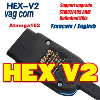 2020 Populárnejšie Elektrické Testery vagcom Hex V2 USB Rozhranie PRE VW AUDI Skoda Seat VAG 20.4 Multi-jazyk ATMEGA162+16V8+FT232RQ