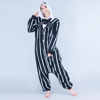 Nočná Mora Pred Vianocami Jack Skellington Cosplay Pyžamo Jumpsuit PyjamasSleepsuit Na Jeseň Zima