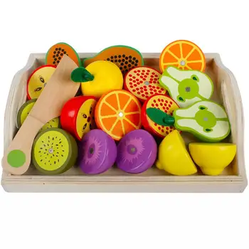 Deti Magnetické Roztomilý Kuchyňa Predstierať, že Hrať Simulácia Ovocia, Zeleniny, kuchynský Riad na Varenie Set pre Deti
