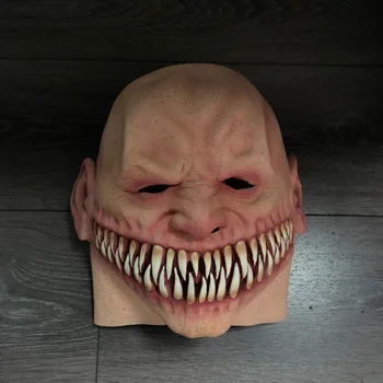 Demon Latex Maska Strašidelné Diabol Mutant S Realistické Dlhé Zuby Kostým Halloween Party Rekvizity