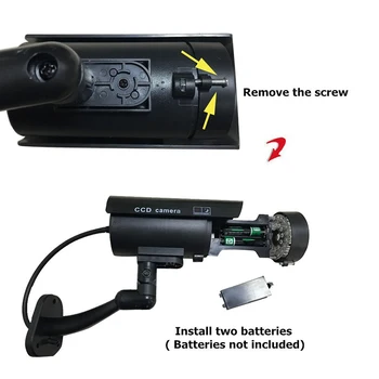 Ochrana TL-2600 Nepremokavé Vonkajšie Vnútorné Falošné Kamery Security Figuríny CCTV Kamery Noc CAM LED Svetlo, Farba 2020