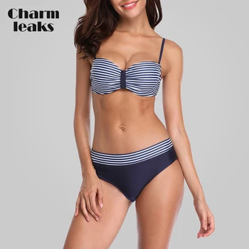 Charmleaks Ženy Bikini Set Retro Prekladané Bikini Kvetinový Vytlačené Plavky Ženy Sexy Plavky