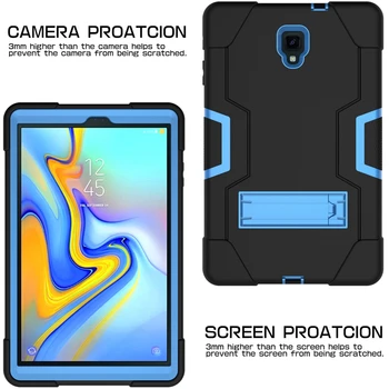 Pre Samsung Galaxy Tab A A2 10.5 palcový 2018 SM T590 T595 Prípade Shockproof Deti Bezpečné PC Kremíka Hybrid Stojan celého Tela Tabletu Kryt