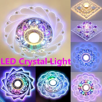 Moderné LED Stropné svietidlo Crystal Kruhové Mini Stropné Svietidlo Luminarias Rotunda Svetlo pre Obývacia Izba Uličkou Chodby, Kuchyne