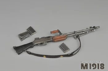 Druhej svetovej VOJNY US Army M1918 BAR Browning 1/6 Automatickej Pušky Zbraň Model 21 cm Zbierky Vojak Obrázok Príslušenstvo
