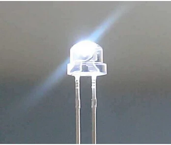 Nové 1000pcs/veľa Slamený Klobúk dip LED 5mm Ultra Svetlé, Čisté, Biele LED Dióda Kolo Vody Jasné, 5mm Light Emitting Diode1400-1600MCD